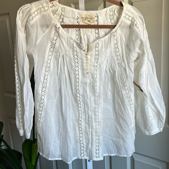 Denim & Supply Ralph Lauren Tops - Denim & Supply Ralph Lauren Peasant Blouse Xs nwt